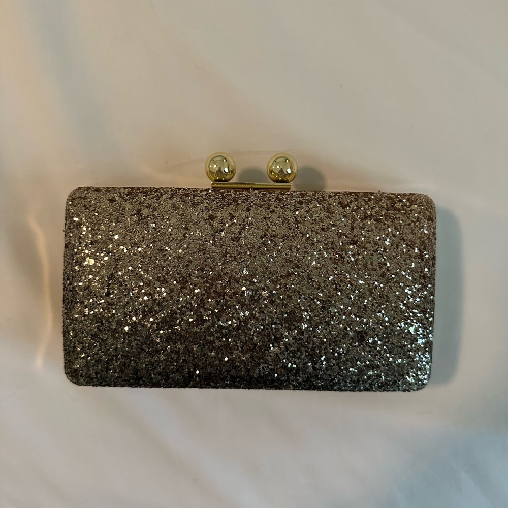 RSVP Silver Glitter Clutch